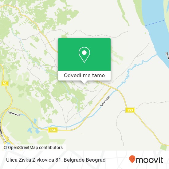 Ulica Zivka Zivkovica 81 mapa