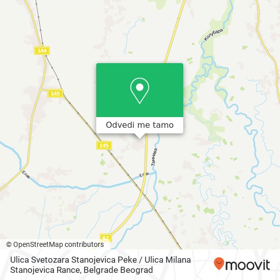 Ulica Svetozara Stanojevica Peke / Ulica Milana Stanojevica Rance mapa