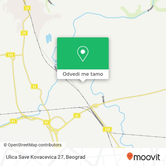 Ulica Save Kovacevica 27 mapa