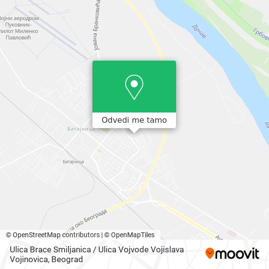 Ulica Brace Smiljanica / Ulica Vojvode Vojislava Vojinovica mapa