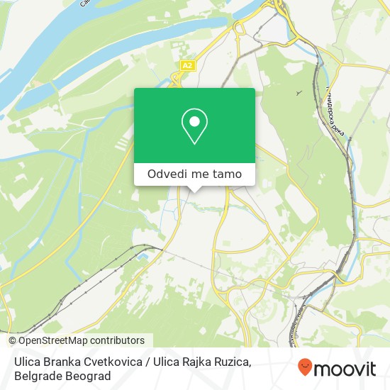 Ulica Branka Cvetkovica / Ulica Rajka Ruzica mapa