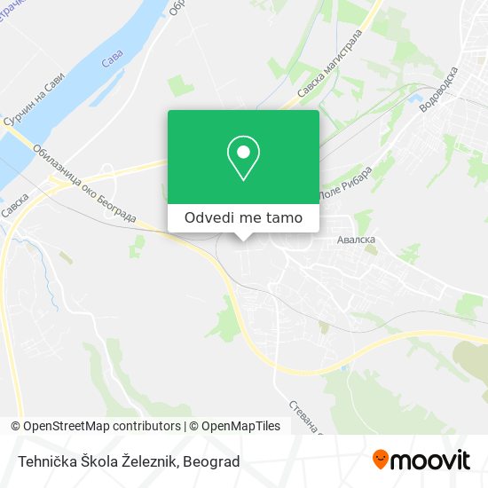 Tehnička Škola Železnik mapa