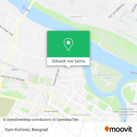 Gym Kočovic mapa