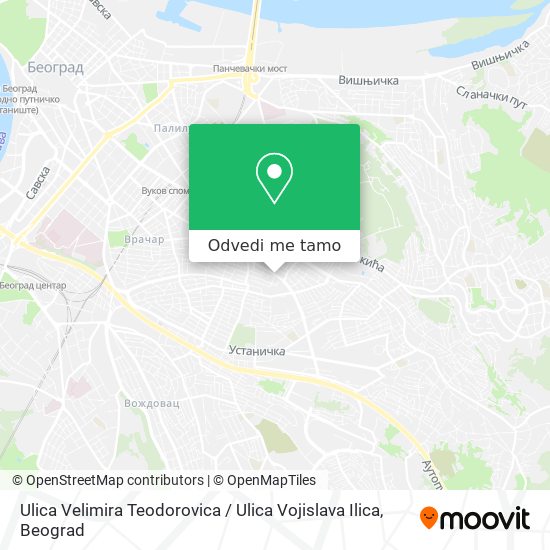 Ulica Velimira Teodorovica / Ulica Vojislava Ilica mapa