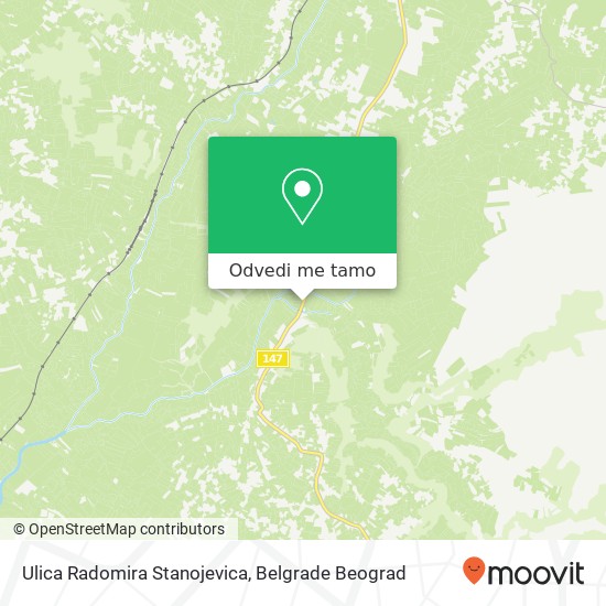 Ulica Radomira Stanojevica mapa