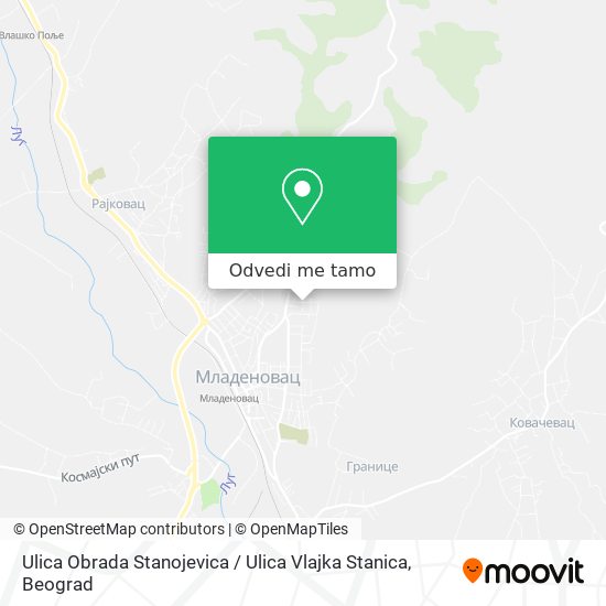 Ulica Obrada Stanojevica / Ulica Vlajka Stanica mapa