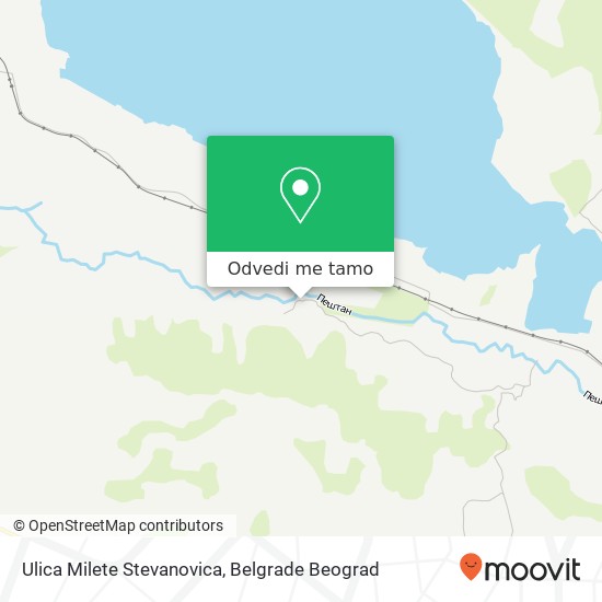 Ulica Milete Stevanovica mapa