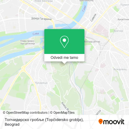 Топчидерско гробље (Topčidersko groblje) mapa