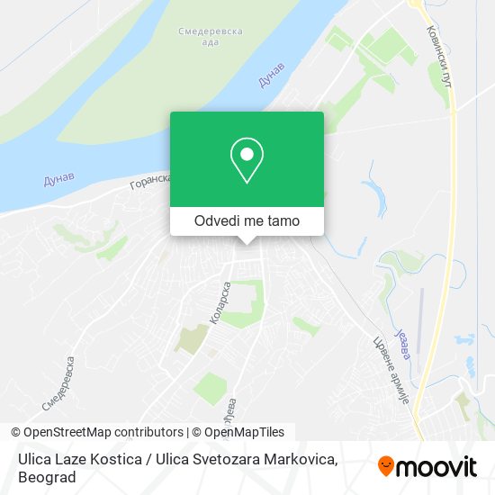 Ulica Laze Kostica / Ulica Svetozara Markovica mapa