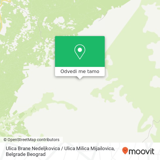 Ulica Brane Nedeljkovica / Ulica Milica Mijailovica mapa