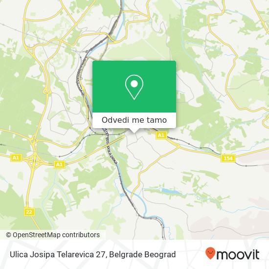 Ulica Josipa Telarevica 27 mapa