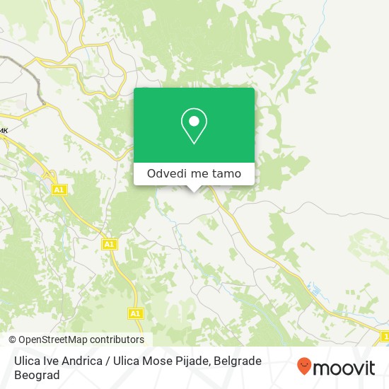 Ulica Ive Andrica / Ulica Mose Pijade mapa