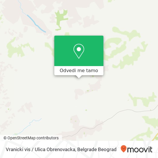 Vranicki vis / Ulica Obrenovacka mapa