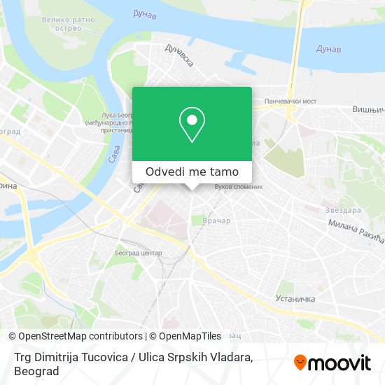 Trg Dimitrija Tucovica / Ulica Srpskih Vladara mapa