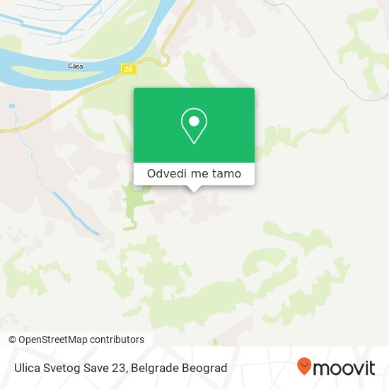 Ulica Svetog Save 23 mapa