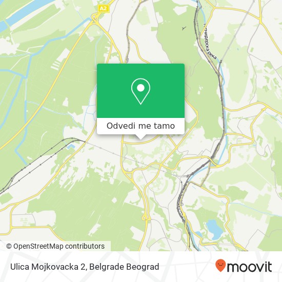 Ulica Mojkovacka 2 mapa