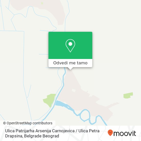 Ulica Patrijarha Arsenija Carnojevica / Ulica Petra Drapsina mapa