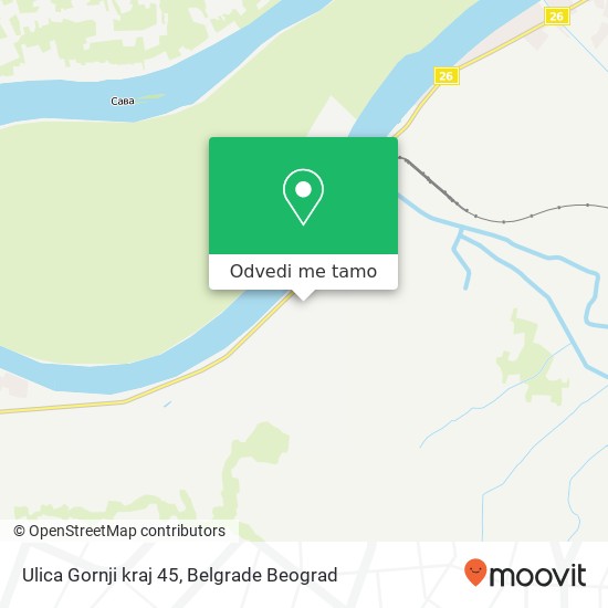 Ulica Gornji kraj 45 mapa