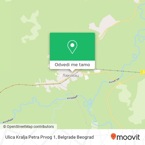 Ulica Kralja Petra Prvog 1 mapa