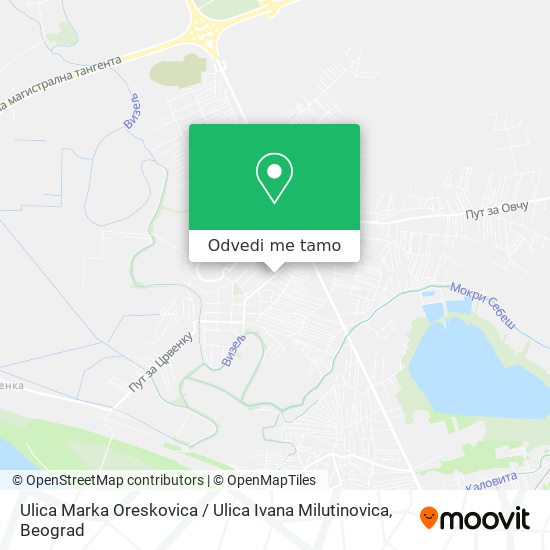 Ulica Marka Oreskovica / Ulica Ivana Milutinovica mapa