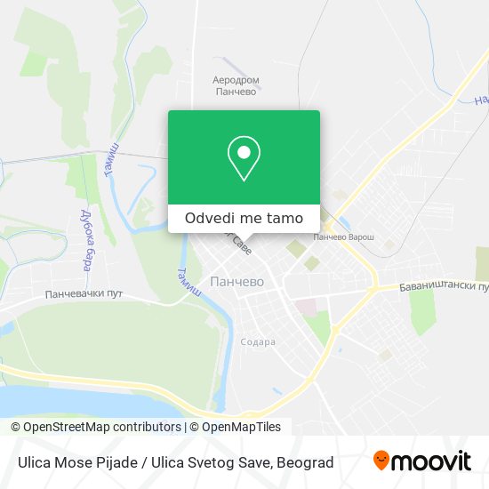 Ulica Mose Pijade / Ulica Svetog Save mapa