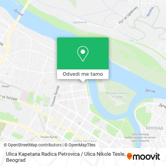 Ulica Kapetana Radica Petrovica / Ulica Nikole Tesle mapa