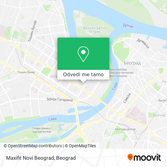 Maxifit Novi Beograd mapa