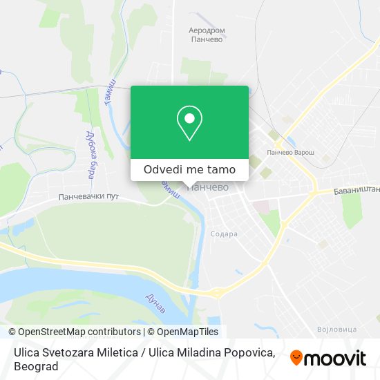 Ulica Svetozara Miletica / Ulica Miladina Popovica mapa