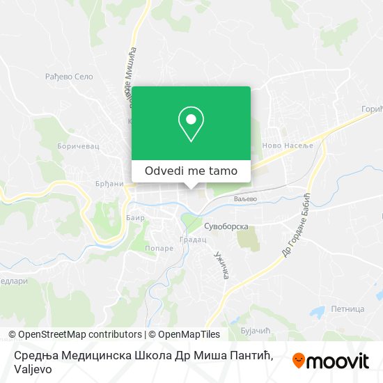 Средња Медицинска Школа Др Миша Пантић mapa