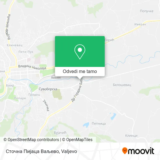 Сточна Пијаца Ваљево mapa
