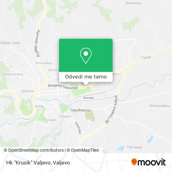 Hk "Krusik" Valjevo mapa