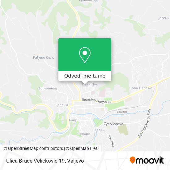 Ulica Brace Velickovic 19 mapa