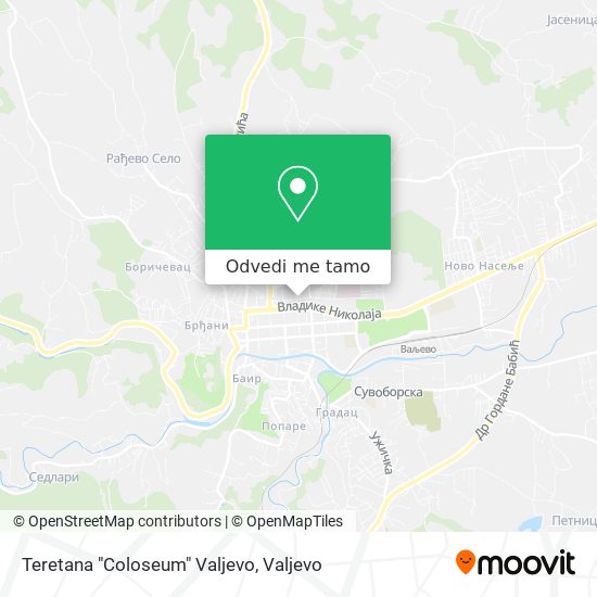 Teretana "Coloseum" Valjevo mapa