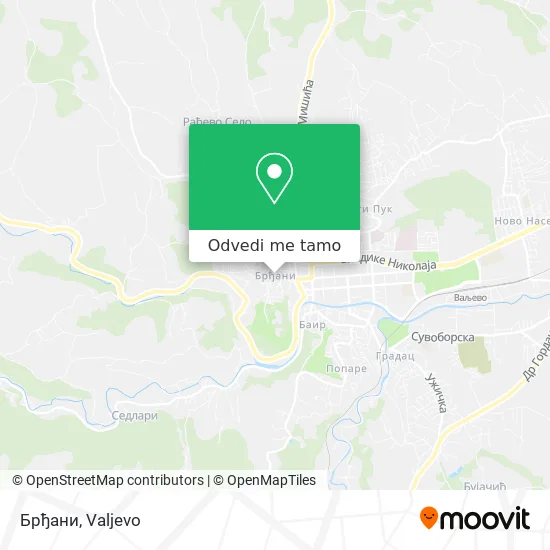 Брђани mapa