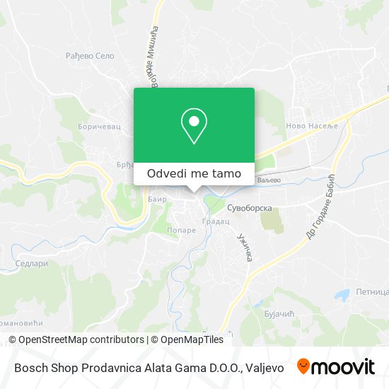 Bosch Shop Prodavnica Alata Gama D.O.O. mapa