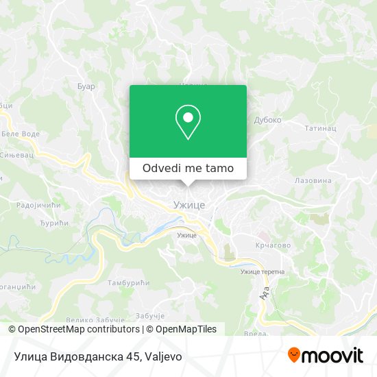 Улица Видовданска 45 mapa