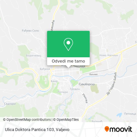 Ulica Doktora Pantica 103 mapa