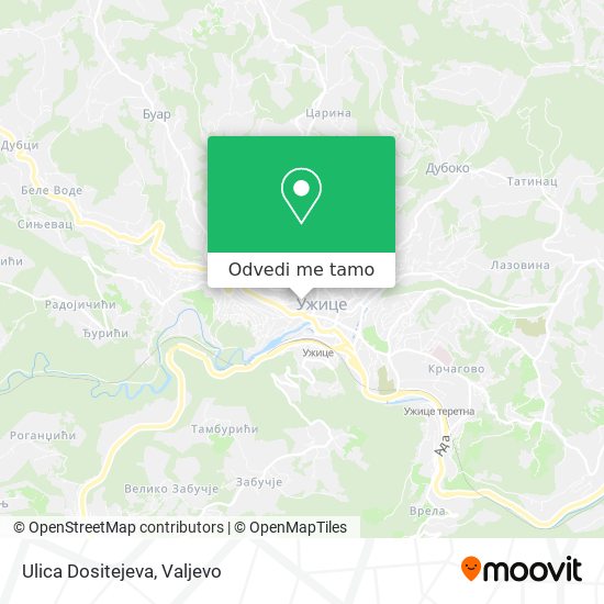 Ulica Dositejeva mapa