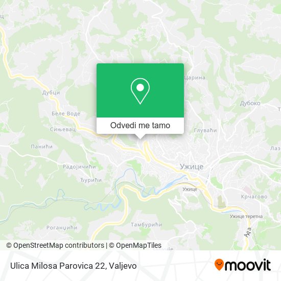 Ulica Milosa Parovica 22 mapa