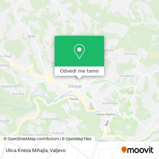 Ulica Kneza Mihajla mapa