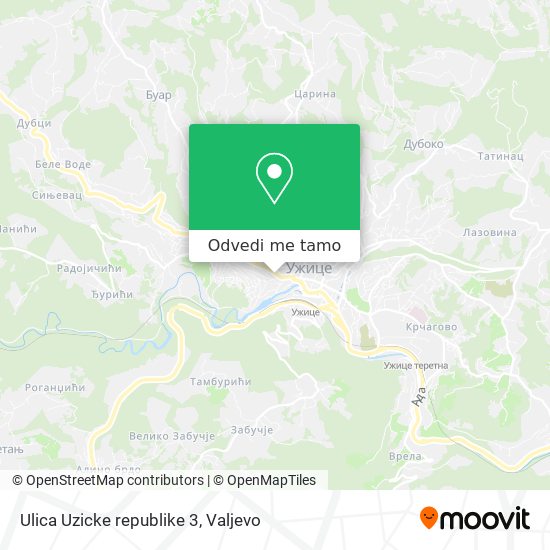 Ulica Uzicke republike 3 mapa