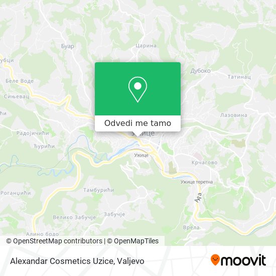 Alexandar Cosmetics Uzice mapa