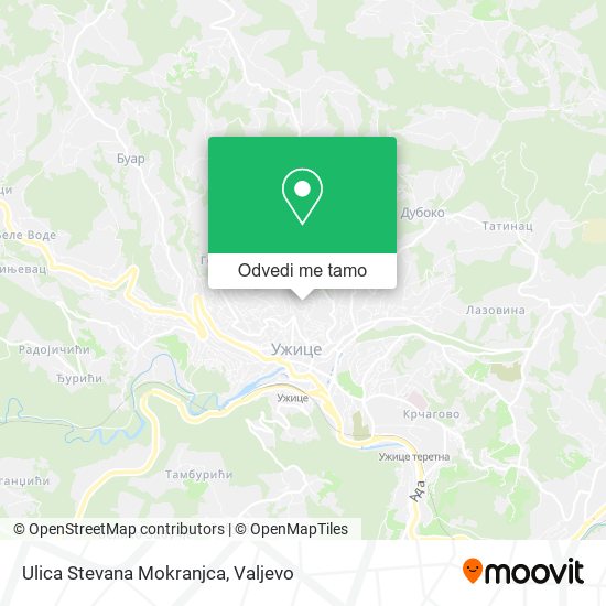 Ulica Stevana Mokranjca mapa