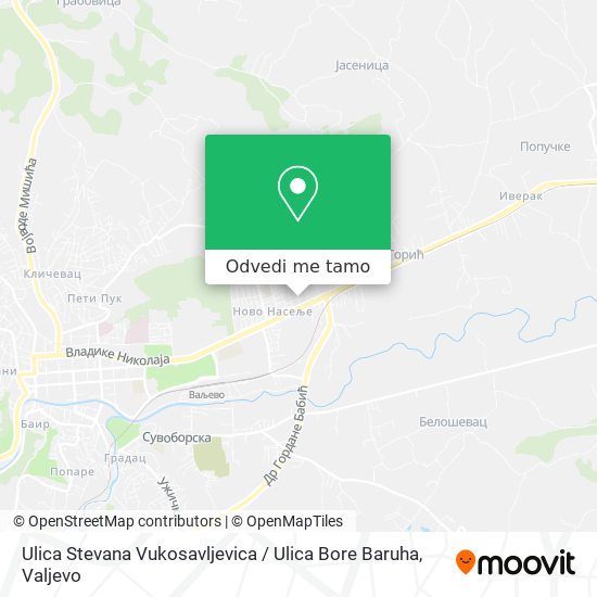 Ulica Stevana Vukosavljevica / Ulica Bore Baruha mapa