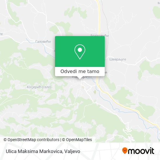 Ulica Maksima Markovica mapa