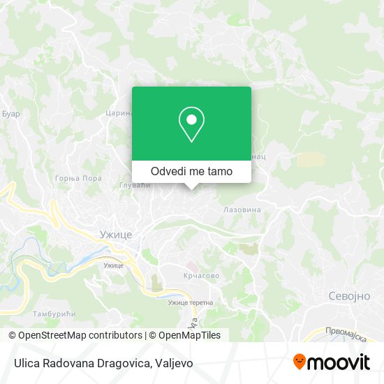 Ulica Radovana Dragovica mapa