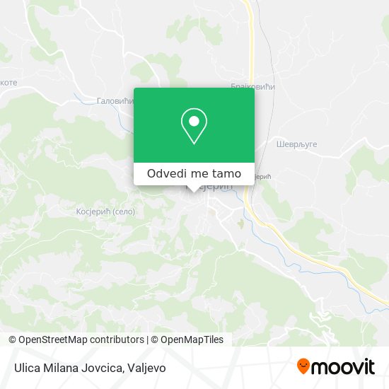 Ulica Milana Jovcica mapa