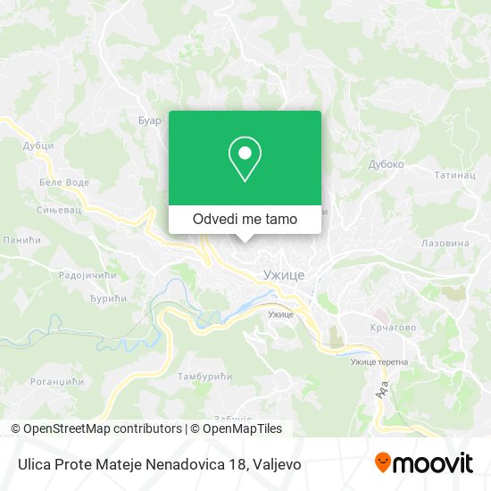 Ulica Prote Mateje Nenadovica 18 mapa