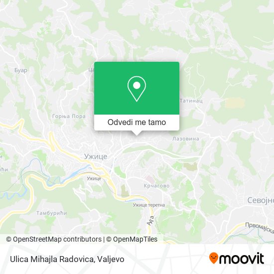 Ulica Mihajla Radovica mapa