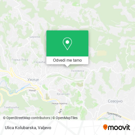 Ulica Kolubarska mapa